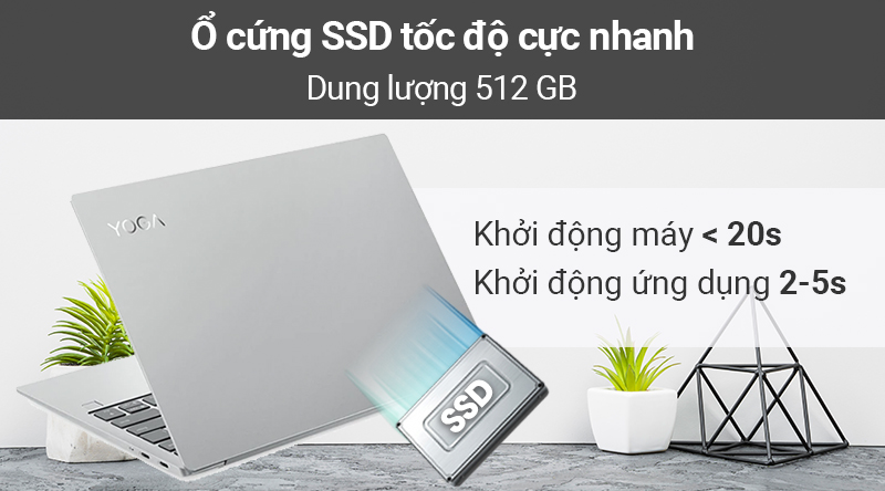 Ổ cứng SSD 512 GB dung lượng lớn Lenovo YOGA S730 13IWL