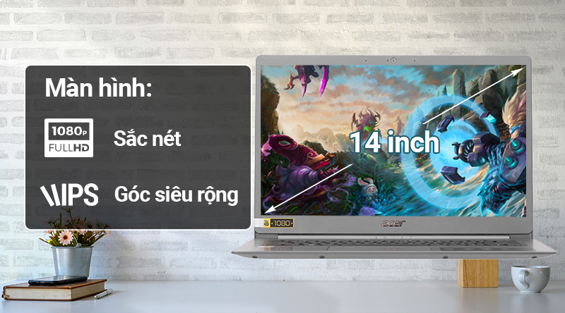 Laptop Acer Swift 5 SF514 53T 740R i7 8565U/8GB/256GB/Touch/Win10 (NX.H7KSV.002)