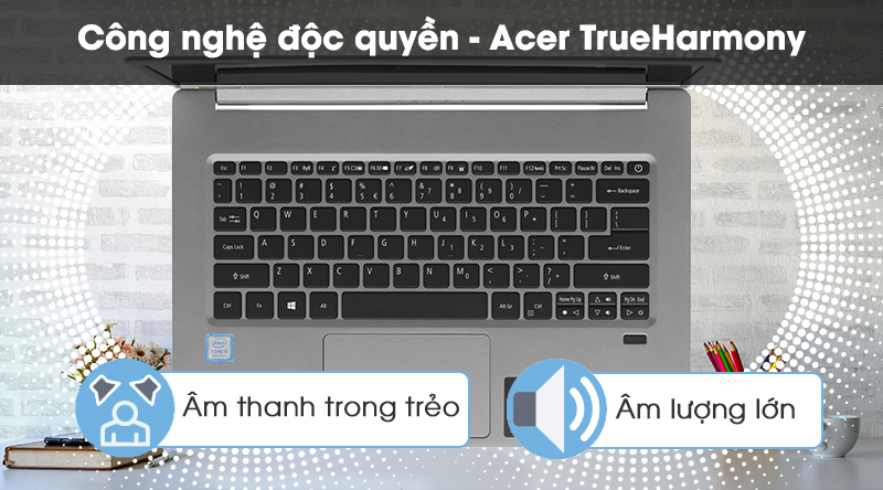 Laptop Acer Swit 5 SF514 53T cho bạn đắm chìm vào không gian âm nhạc