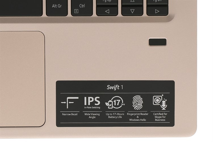 Laptop Acer Swift SF114 32 P8TS N5000/4GB/64GB/Win10 (NX.GXQSV.001) Màu Vàng