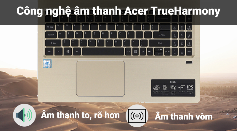 Laptop Acer Swift 3 SF315 52 38YQ i3 8130U/4GB/1TB/Win10 (NX.GZBSV.003)