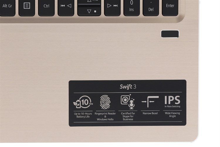 Laptop Acer Swift 3 SF315 52 38YQ i3 8130U/4GB/1TB/Win10 (NX.GZBSV.003) Màu Vàng