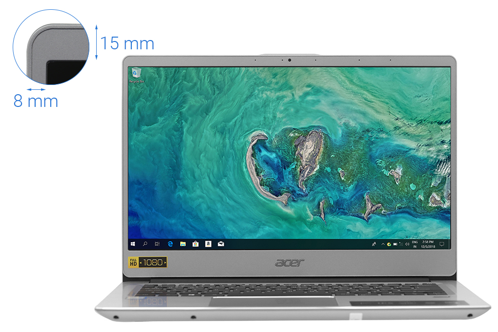 Laptop Acer Swift 3 SF314 56 50AZ  i5 8265U/8GB/256GB/Win10(NX.H4CSV.008) Màu Bạc