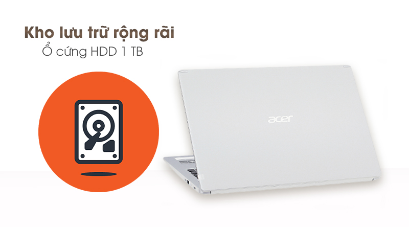 Laptop Acer Aspire A515 54 59KT lưu trữ thoải mái