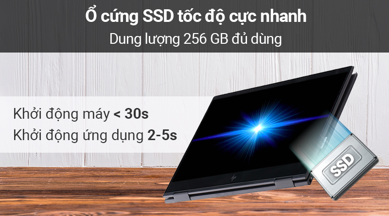  Laptop HP Envy x360 giúp tiết kiệm thời gian khởi động máy 