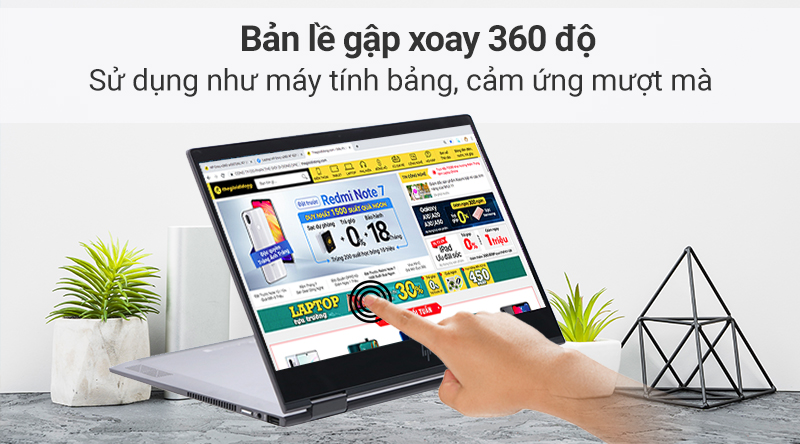 Laptop HP Envy x360 ar0072AU R7 3700U/8GB/256GB/Touch/Win10 (6ZF34PA)