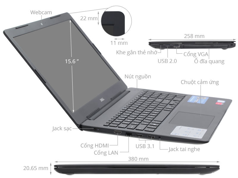 Dell Vostro 3580 i5 8265U/4GB/1TB/2GB AMD520/Win10 (P75F010V80I)