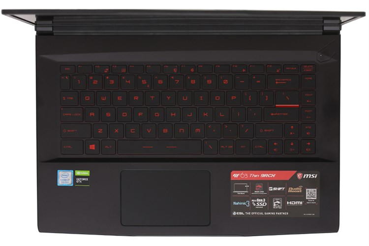 Laptop MSI GF63 9RCX i7 9750H/8GB/512GB/4GB GTX1050Ti/Win10 (645VN)