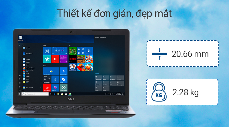 Laptop Dell Inspiron N3580 i5 8265U/4GB/1TB/Win10 (P75F106N80I)