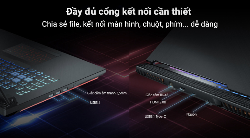 Laptop Asus Gaming ROG Strix G531 i7 9750H/8GB/512GB/120Hz/6GB RTX2060/Win10 (VAL218T)