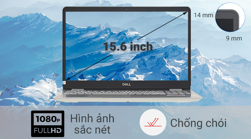 Hình ảnh sắc nét, hiển thị tốt cả khi dùng ngoài trời Với màn hình 15.6 inch Full HD