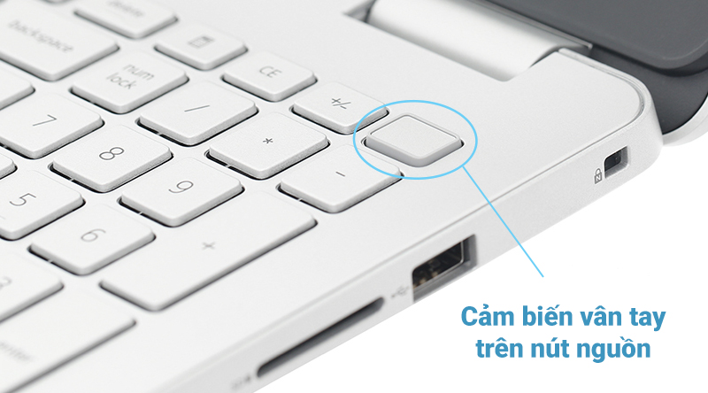 Laptop Dell Inspiron 5584 i5 (CXGR01) có cảm biến vân tay trên nút nguồn
