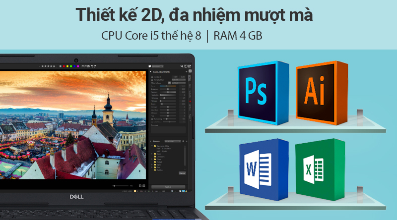 Laptop Dell Vostro 3580 i5 8265U/4GB/1TB/Win10 (T3RMD1)