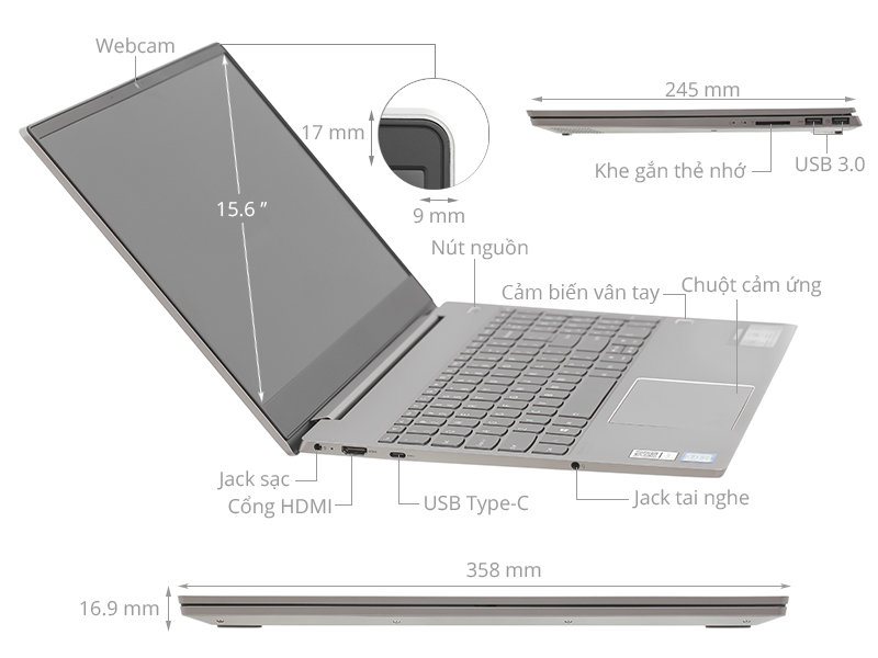 Lenovo Ideapad S540 15IWL i5 8265U/8GB/1TB+128GB/Win10 (81NE009FVN)