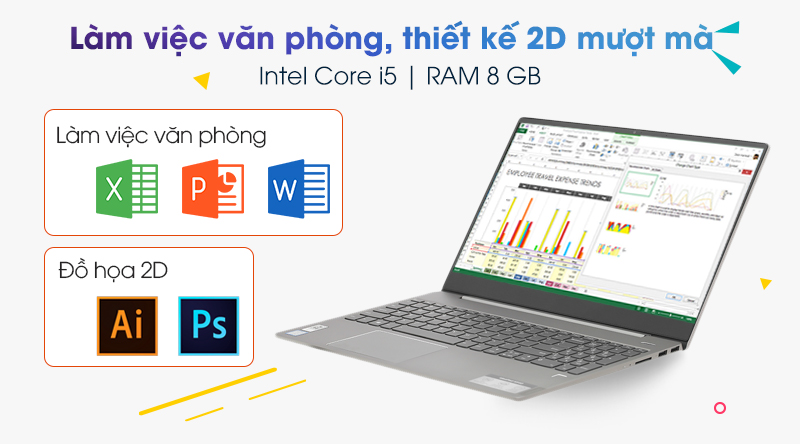 Laptop Lenovo Ideapad S540 15IWL i5 (81NE009FVN) - Cấu hình mạnh mẽ