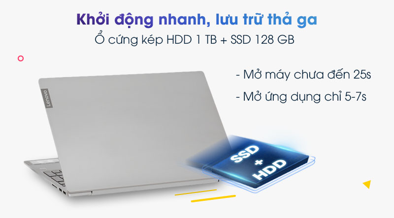 Laptop Lenovo Ideapad S540 15IWL i5 (81NE009FVN) - Ổ cứng SSD + HDD