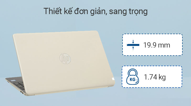 Laptop HP 15s du0056tu mang thiết kế đơn giản 