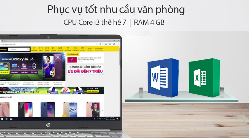 Laptop HP 15s du0054TU i3 7020U/4GB/1TB/Win10 (6ZF60PA)