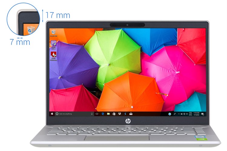 Laptop HP Pavilion 14 ce2100TX i5 8265U/8GB+16GB/1TB/2GB MX130/Win10 (7YA48PA) Màu Vàng