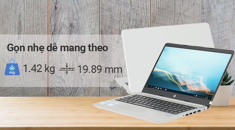 Laptop HP 348 G5 với thiết kế gọn nhẹ, sang trọng, tiện lợi 