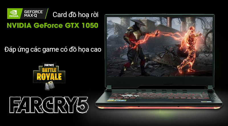 Laptop Asus Gaming ROG Strix G531GD i7 9750H/8GB/512GB/4GB GTX1050/Win10 (AL034T)