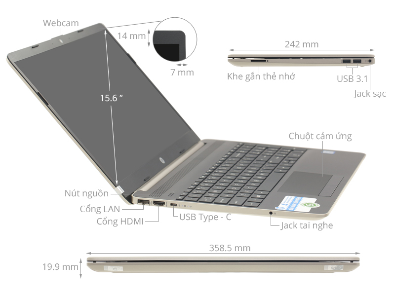 HP 15s du0107TU i5 8265U/8GB/256GB/Win10 (8EC94PA)