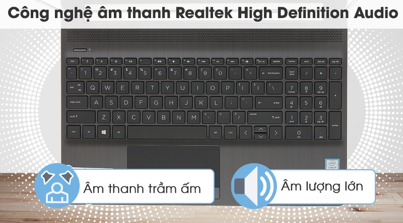 Laptop HP 15s du0107TU i5 (8EC94PA) cho âm thanh sống động