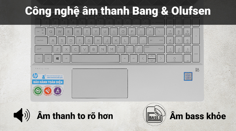 Laptop HP Pavilion 15 cs2044TU i5 8265U/8GB/256GB/Win10 (7YA51PA)