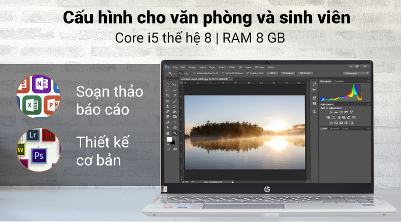 Laptop HP Pavilion 15 cs2044TU i5 8265U/8GB/256GB/Win10 (7YA51PA)