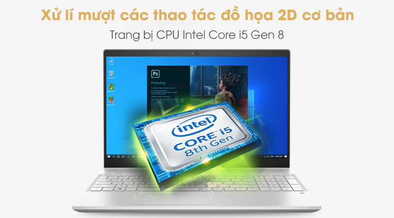 Laptop HP Pavilion 15 cs2120TX i5 8265U/8GB/1TB/2GB MX130/Win10 (8AG58PA)