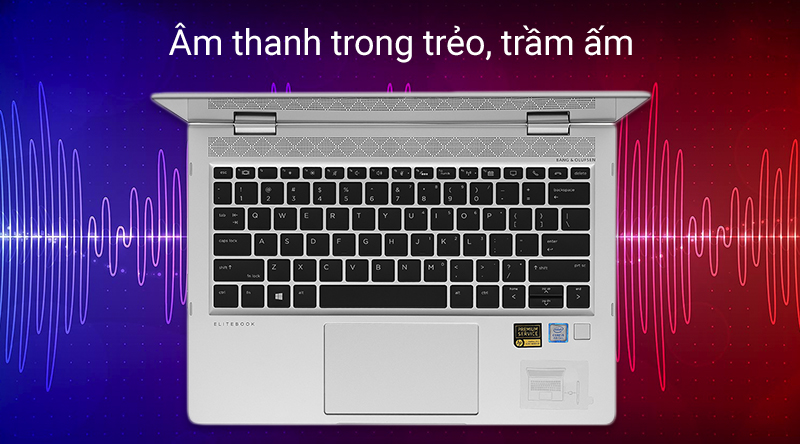 Laptop cao cấp HP EliteBook cho âm thanh rõ ràng, sống động và lọc tiếng ồn cực tốt. 