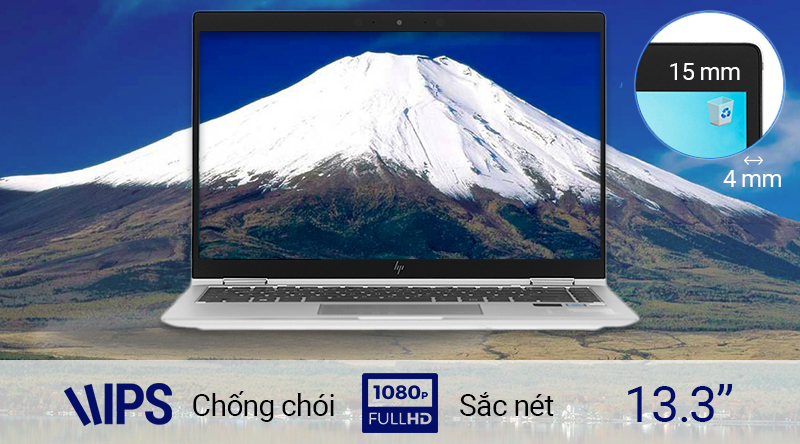 Laptop cao cấp HP EliteBook  sở hữu màn hình góc rộng 13.3 inch IPS