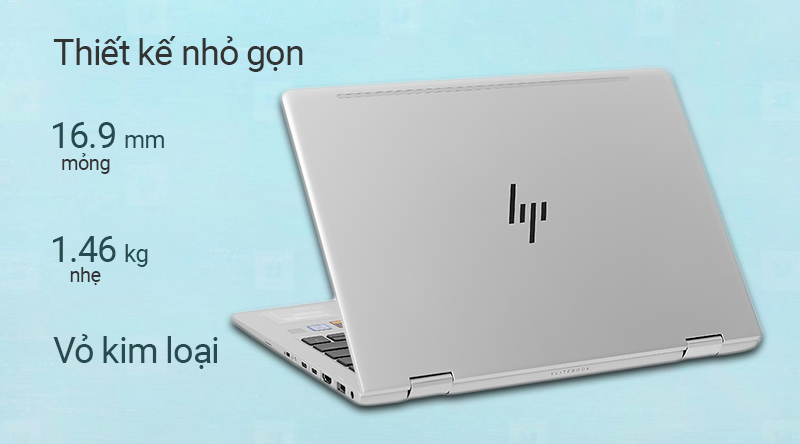 Laptop cao cấp HP EliteBookk được thiết kế tinh tế từ kim loại nguyên khối 