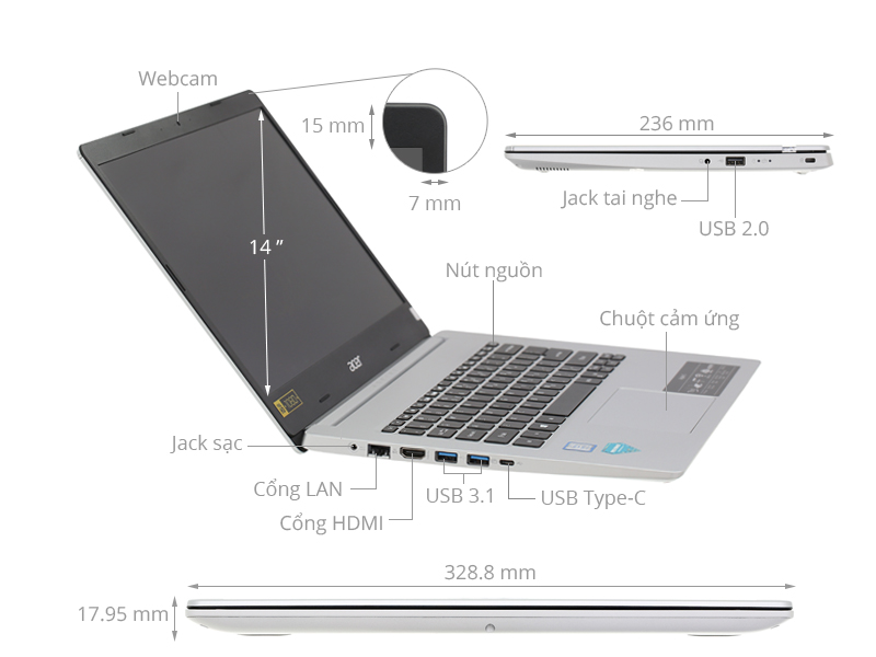 Acer Aspire A514 52 516K i5 10210U/4GB/256GB/Win10 (NX.HMHSV.002)