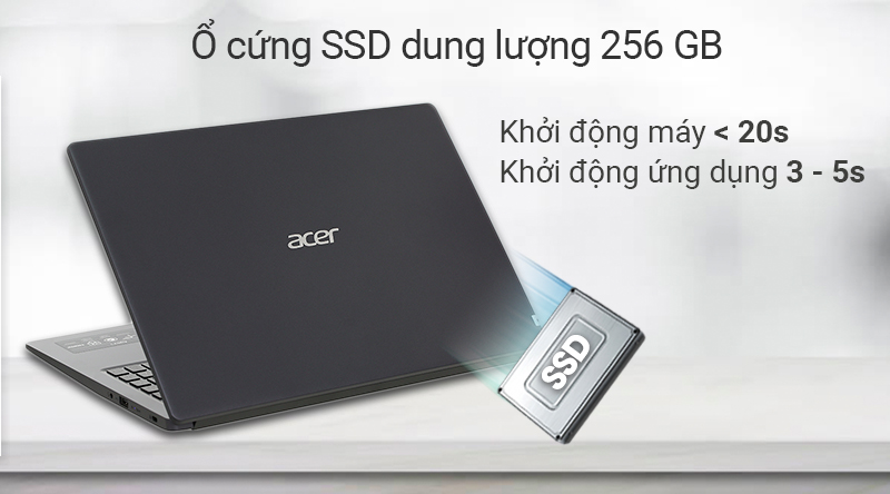 Acer Aspire A315 có thể khởi động chỉ trong vòng chưa đến 15 giây