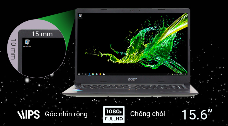 Laptop Acer Aspire A31 có kích thước 15.6 inch