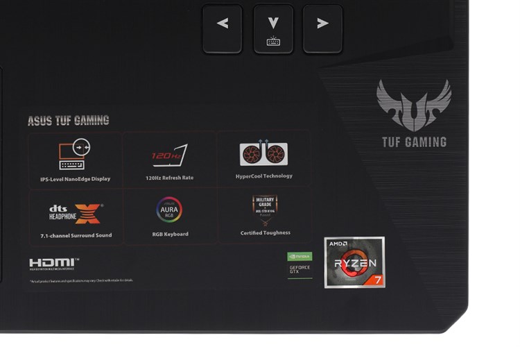 Laptop Asus Gaming TUF FX505D R7 3750H/8GB/512GB/4GB GTX1650/Win10 (AL003T) Màu Xám