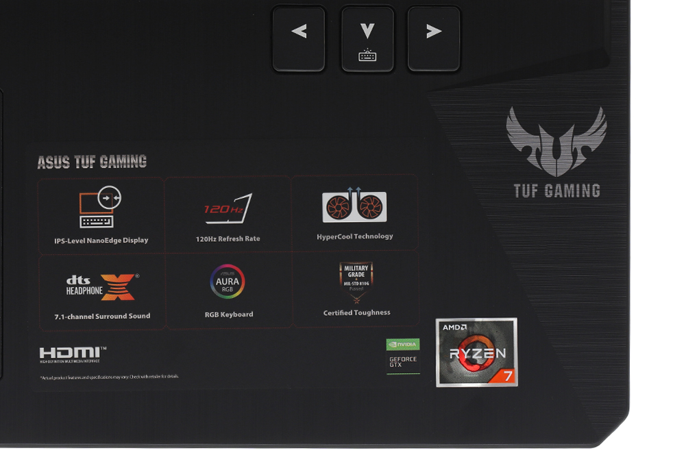 Laptop Asus Gaming TUF FX505D R7 3750H/8GB/512GB/4GB GTX1650/Win10 (AL003T) Màu Xám