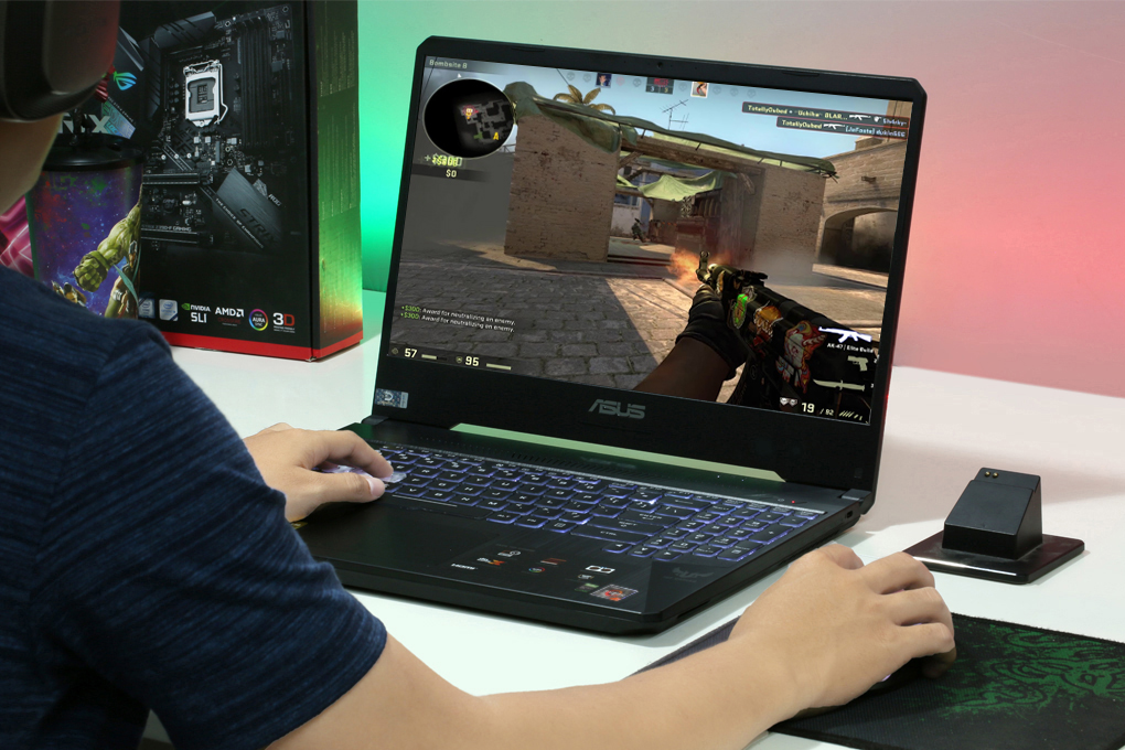 Laptop Asus Gaming TUF FX505D R7 3750H/8GB/512GB/4GB GTX1650/Win10 (AL003T) Màu Xám