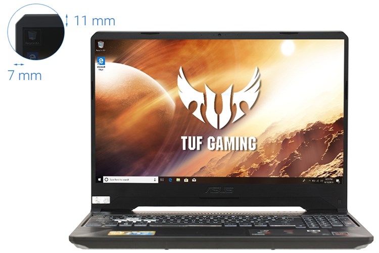 Laptop Asus Gaming TUF FX505D R7 3750H/8GB/512GB/4GB GTX1650/Win10 (AL003T) Màu Xám