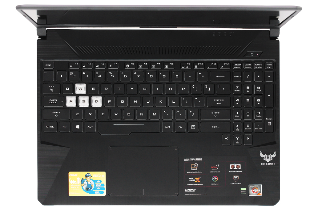 Laptop Asus Gaming TUF FX505D R7 3750H/8GB/512GB/4GB GTX1650/Win10 (AL003T) Màu Xám