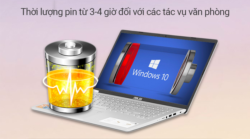 ASUS VivoBook X509U sử dụng được khoảng 4 giờ ASUS VivoBook X509U sử dụng được khoảng 4 giờ