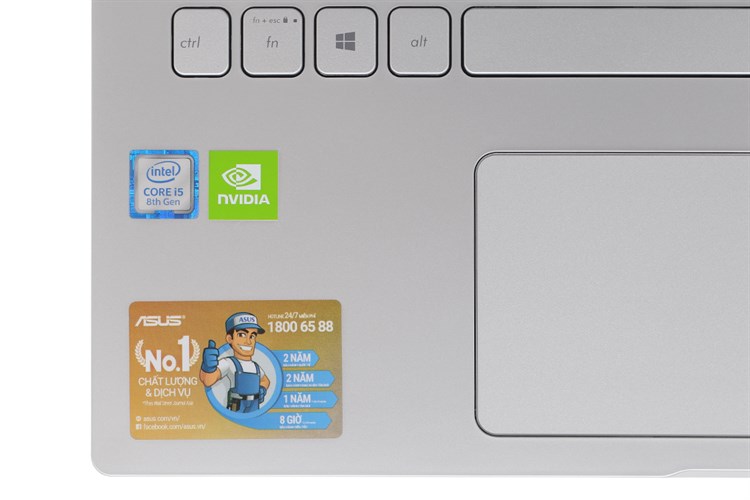 Laptop Asus VivoBook X509FJ i5 8265U/4GB/512GB/2GB MX230/Win10 (EJ155T) Màu Bạc