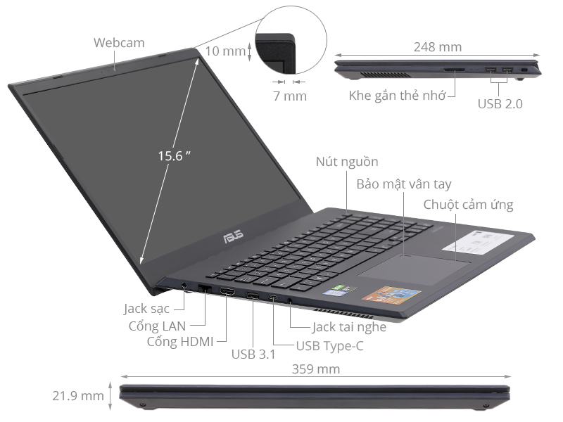 Asus VivoBook Pro F571GD i5 8300H/8GB/512GB/4GB GTX1050/Win10 (BQ387T)