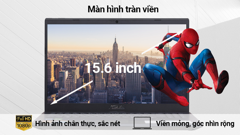 Laptop Asus F571GD sở hữu màn hình 15.6 inch Full HD