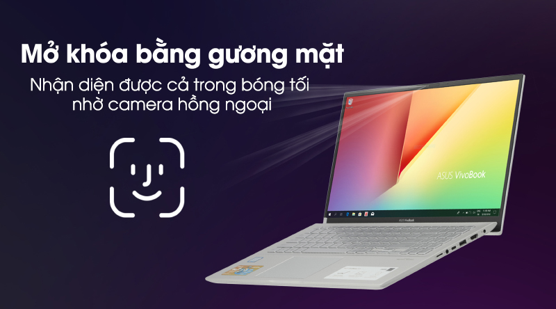 Laptop Asus VivoBook S15 S531FA mở khóa bằng gương mặt Laptop Asus VivoBook S15 S531FA mở khóa bằng gương mặt