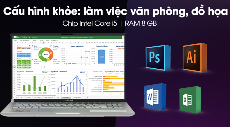 Laptop Asus VivoBook S15 S531FA chạy được ứng dụng nặng Laptop Asus VivoBook S15 S531FA chạy được ứng dụng nặng