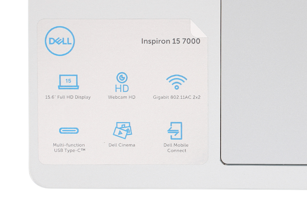 Laptop Dell Inspiron 7591 i5 9300H/8GB/256GB/3GB GTX1050/Win10 (N5I5591W) Màu Bạc