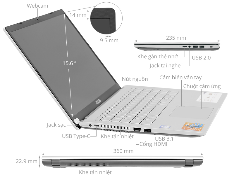 Asus VivoBook X509FJ i3 8145U/4GB/1TB/2GB MX230/Win10 (EJ227T)