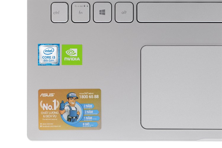 Laptop Asus VivoBook X509FJ i3 8145U/4GB/1TB/2GB MX230/Win10 (EJ227T) Màu Bạc